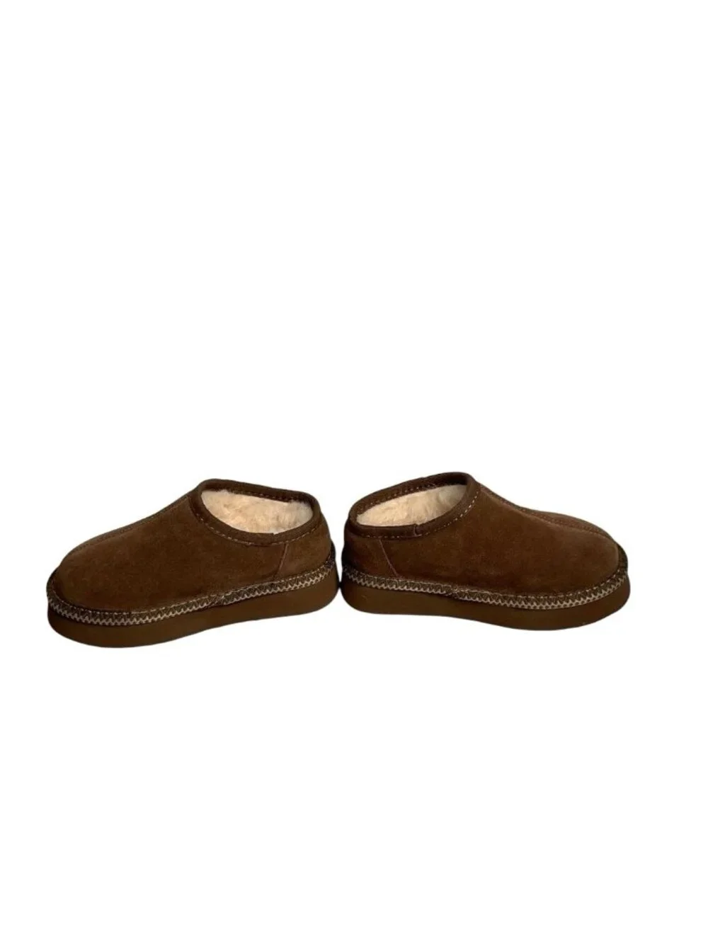 BEARPAW Brown Solid Platform Slipper Kids Size 12